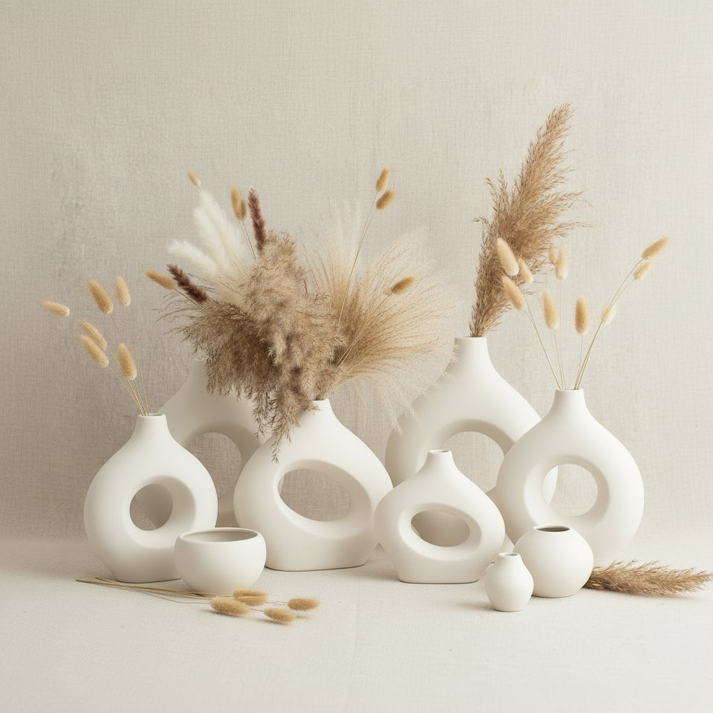 Ceramic Vase Circle Vase Second Generation Decoration Crafts Soft Vase